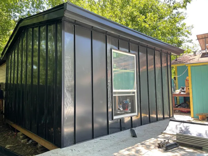 Black standing seam metal wall panels for Metal Roof Installation in Kennesaw